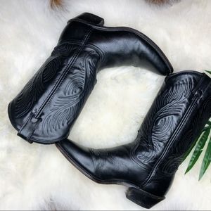 Abilene 11" black cowboy boots